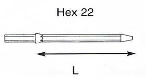 Tapered rods 22x108mm 11°